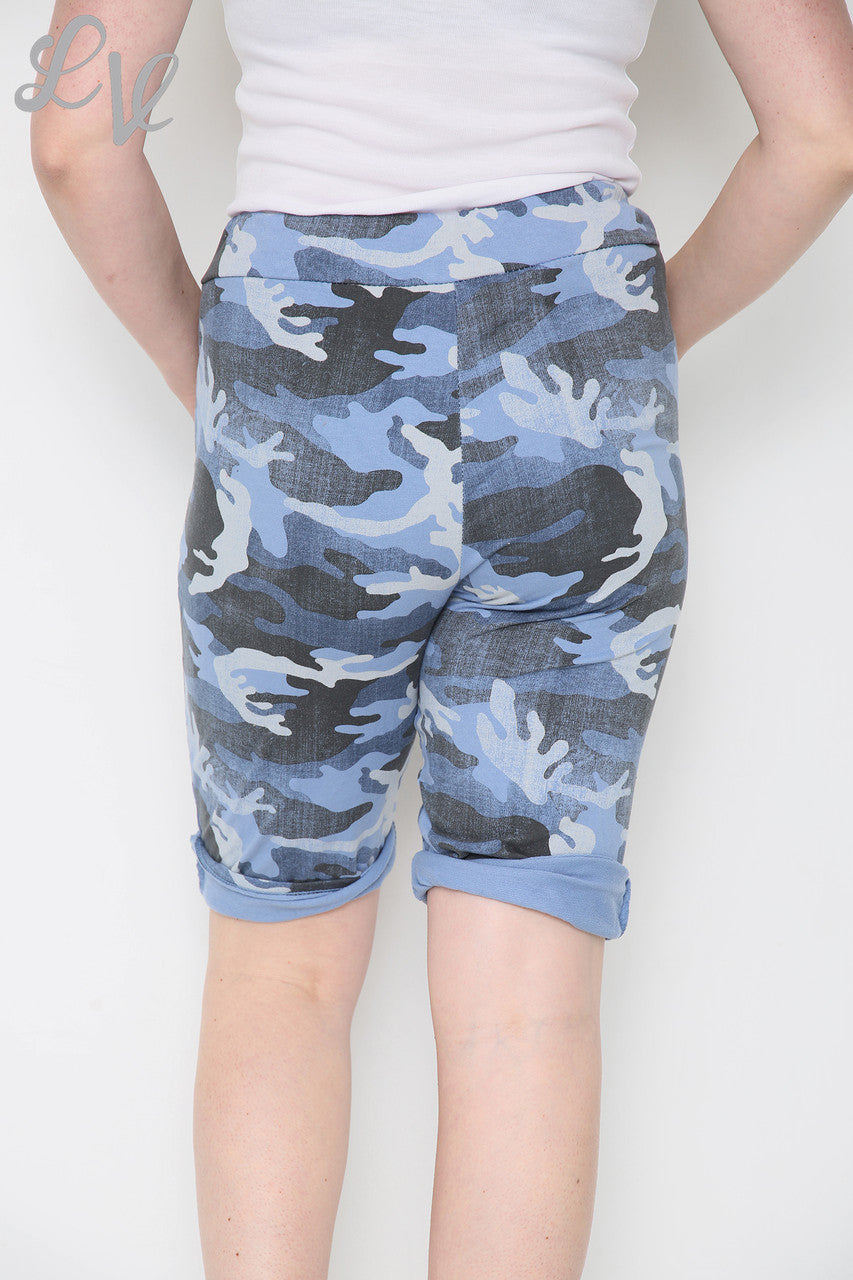 Dames Plus Size Camouflageprint Shorts Denim - Stukprijs £6,99