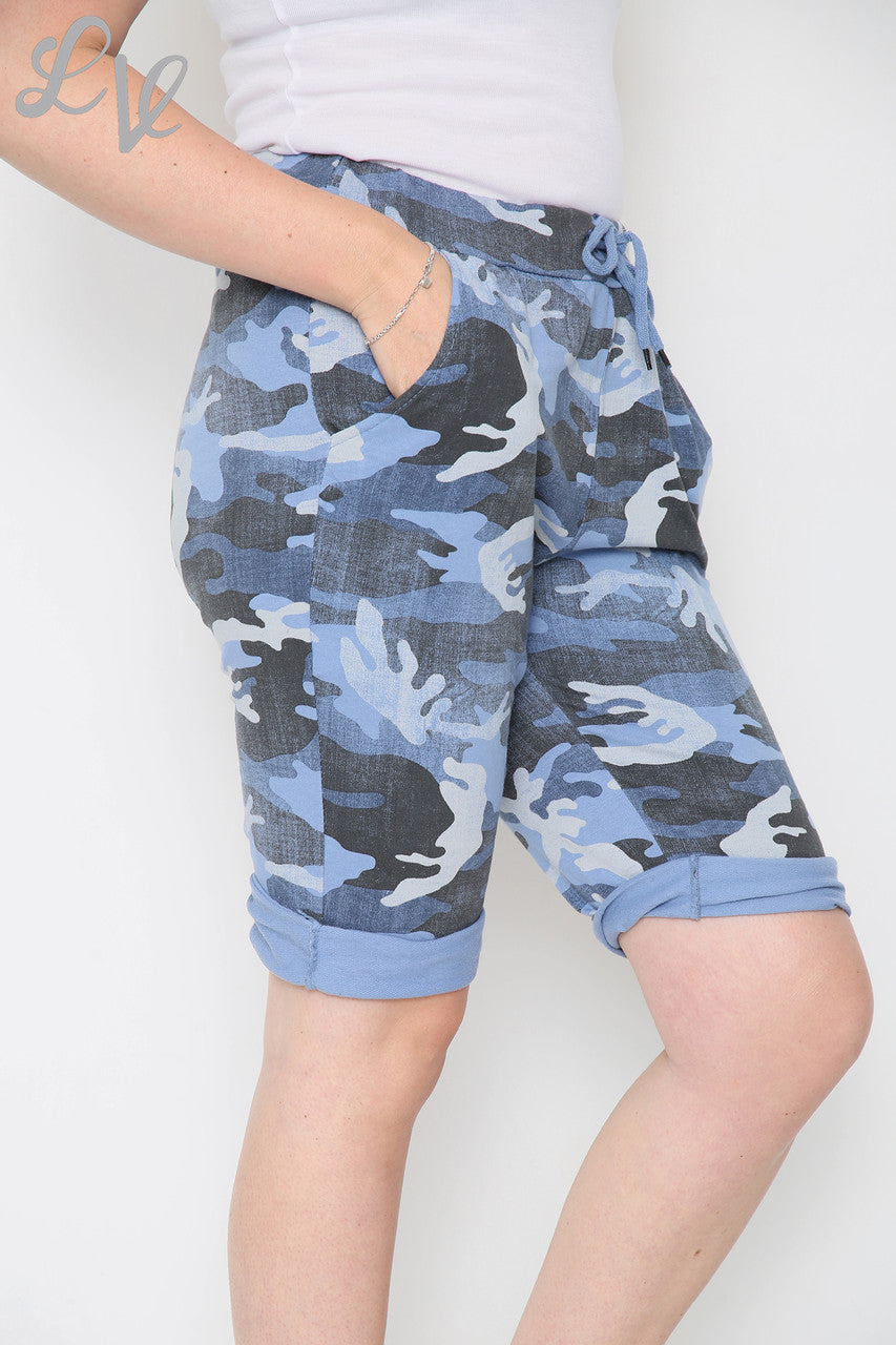 Dames Plus Size Camouflageprint Shorts Denim - Stukprijs £6,99