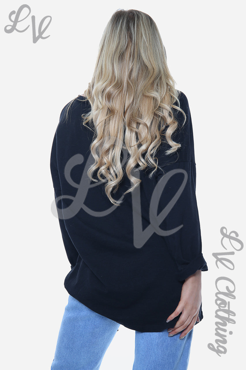 Dames folie Ster Spatsels Top Zwart Prijs per stuk £13,99