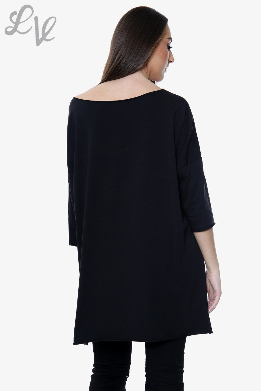Dames 'We Love Karl' Top met Folieprint Zwart Prijs WAS €5,99 NU €2,99