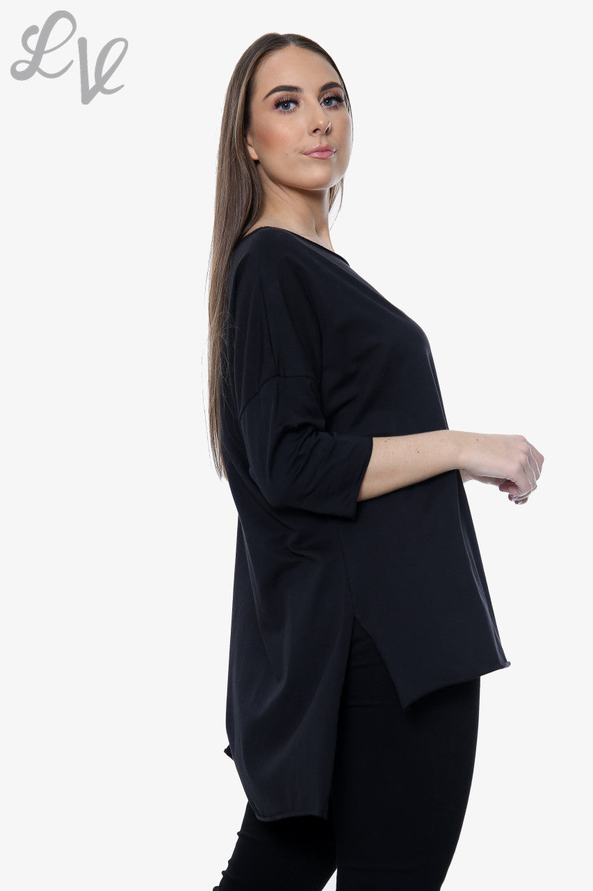 Dames 'We Love Karl' Top met Folieprint Zwart Prijs WAS €5,99 NU €2,99