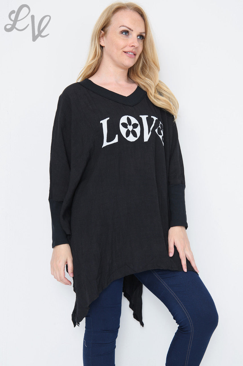 Dames Vleermuismouw Top Zwart Stuksprijs WAS € 9,99 NU € 5,99