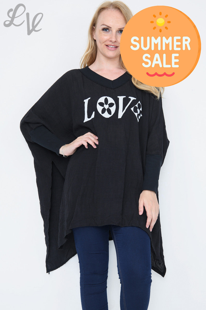 Dames Vleermuismouw Top Zwart Stuksprijs WAS € 9,99 NU € 5,99