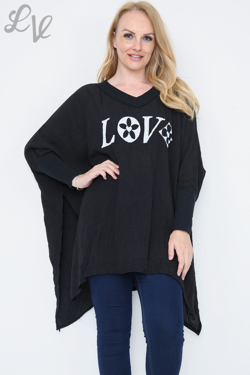 Dames Vleermuismouw Top Zwart Stuksprijs WAS € 9,99 NU € 5,99