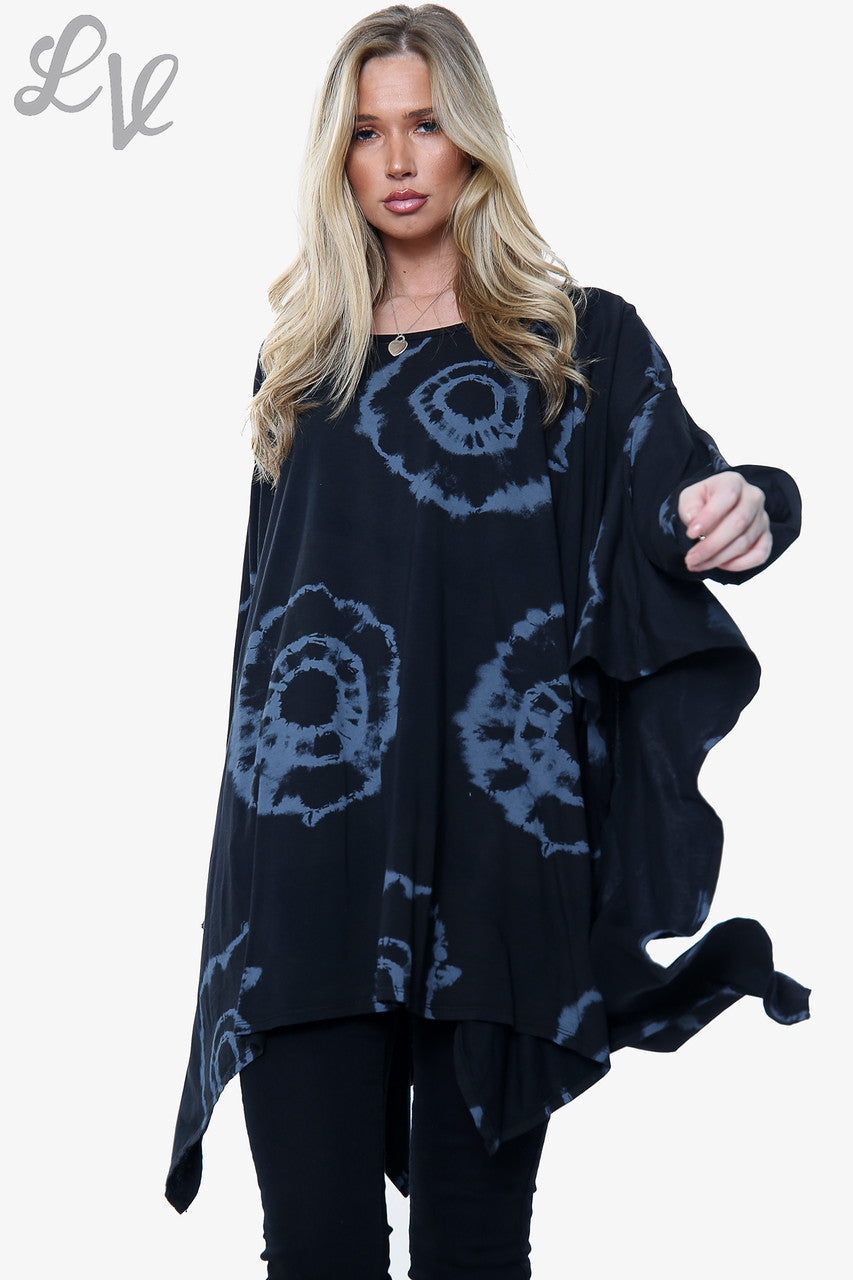 Dames Fossil Print Sweatshirt Top Zwart Prijs per eenheid €11,99