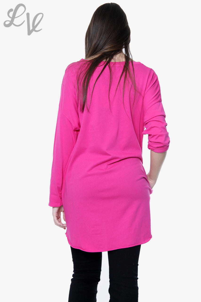 Dames Diamante Love Top Cerise Stukprijs WAS £12,99 NU £6,49