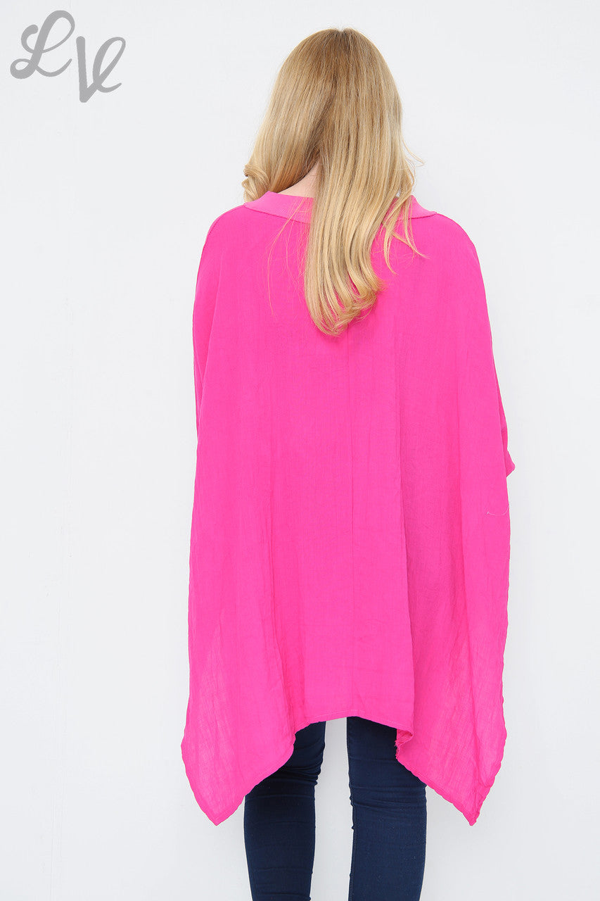 Dames Batwing Top Cerise Stukprijs WAS € 9,99 NU € 5,99
