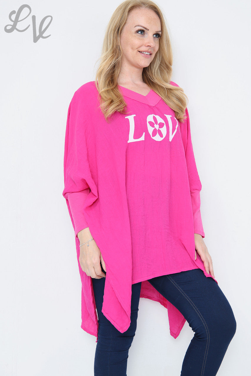 Dames Batwing Top Cerise Stukprijs WAS € 9,99 NU € 5,99