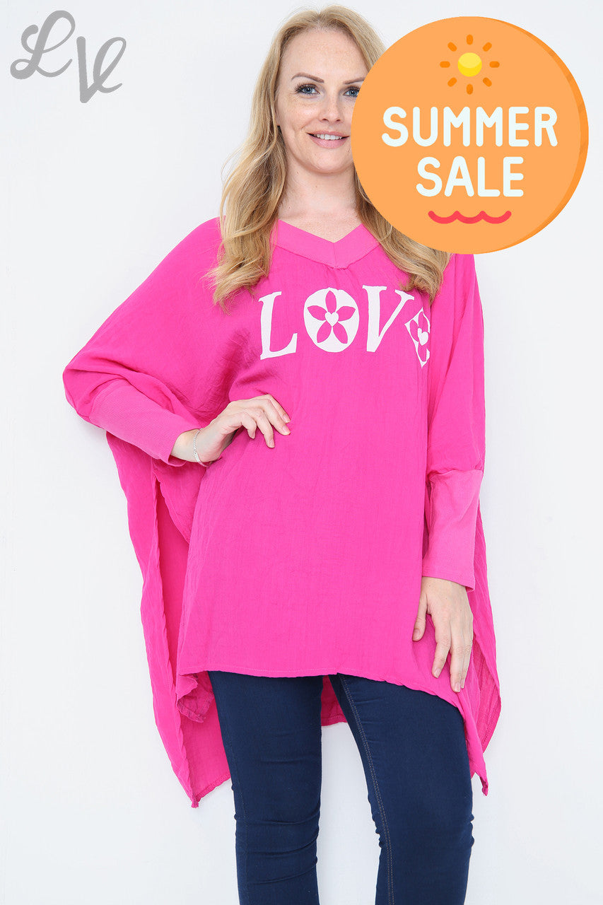 Dames Batwing Top Cerise Stukprijs WAS € 9,99 NU € 5,99