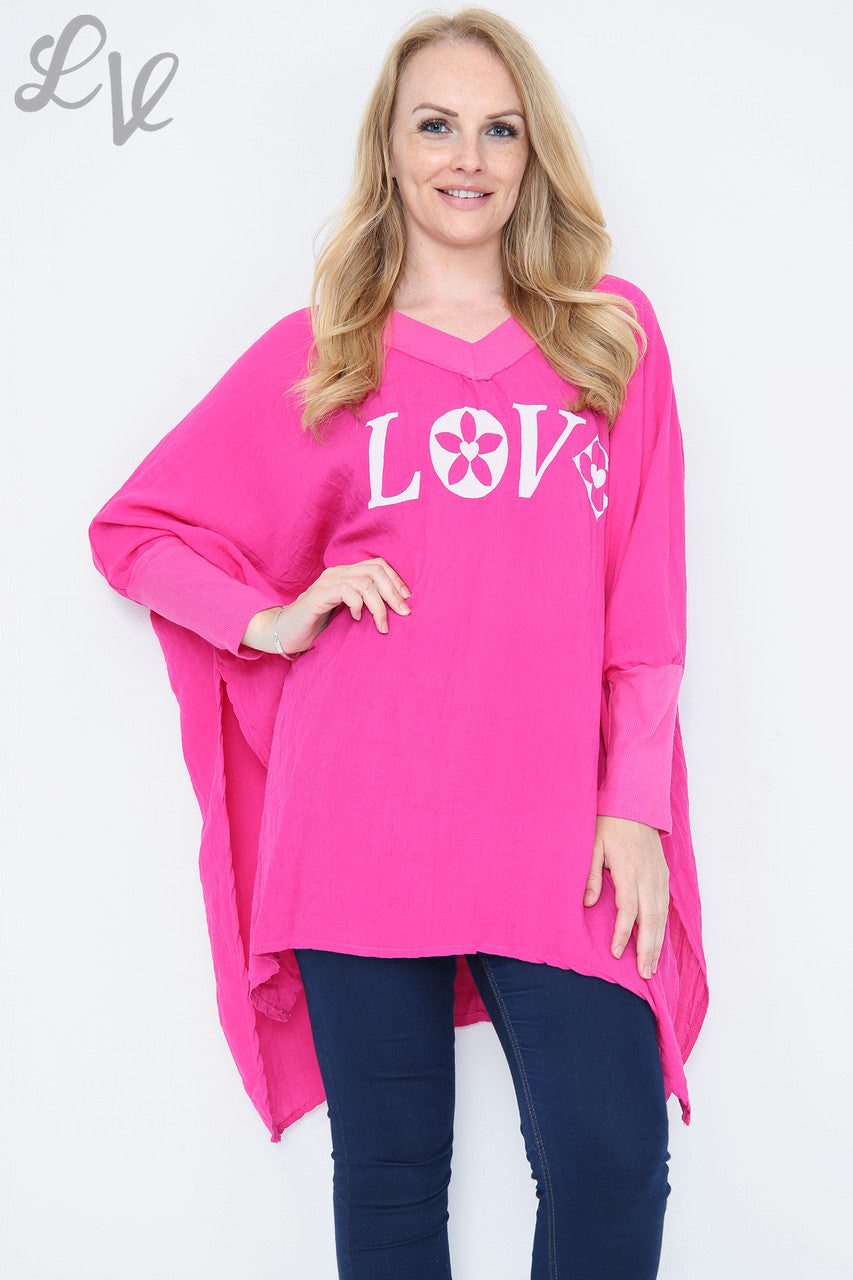 Dames Batwing Top Cerise Stukprijs WAS € 9,99 NU € 5,99