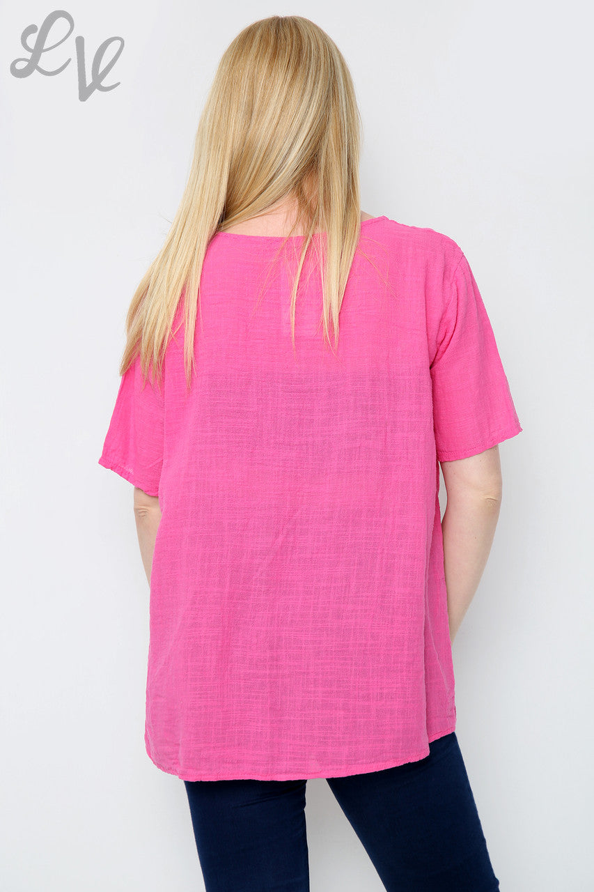 Damesfiets Sequin Top Cerise Stukprijs €8,99