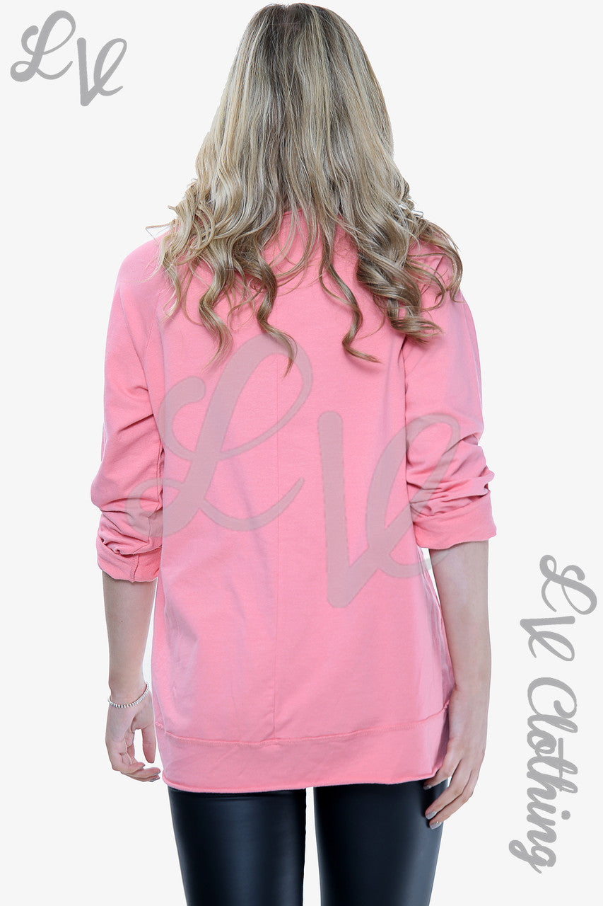 Dames Top met 'Love yourself'-opdruk Koraalstukprijs WAS € 11,99 NU € 5,99