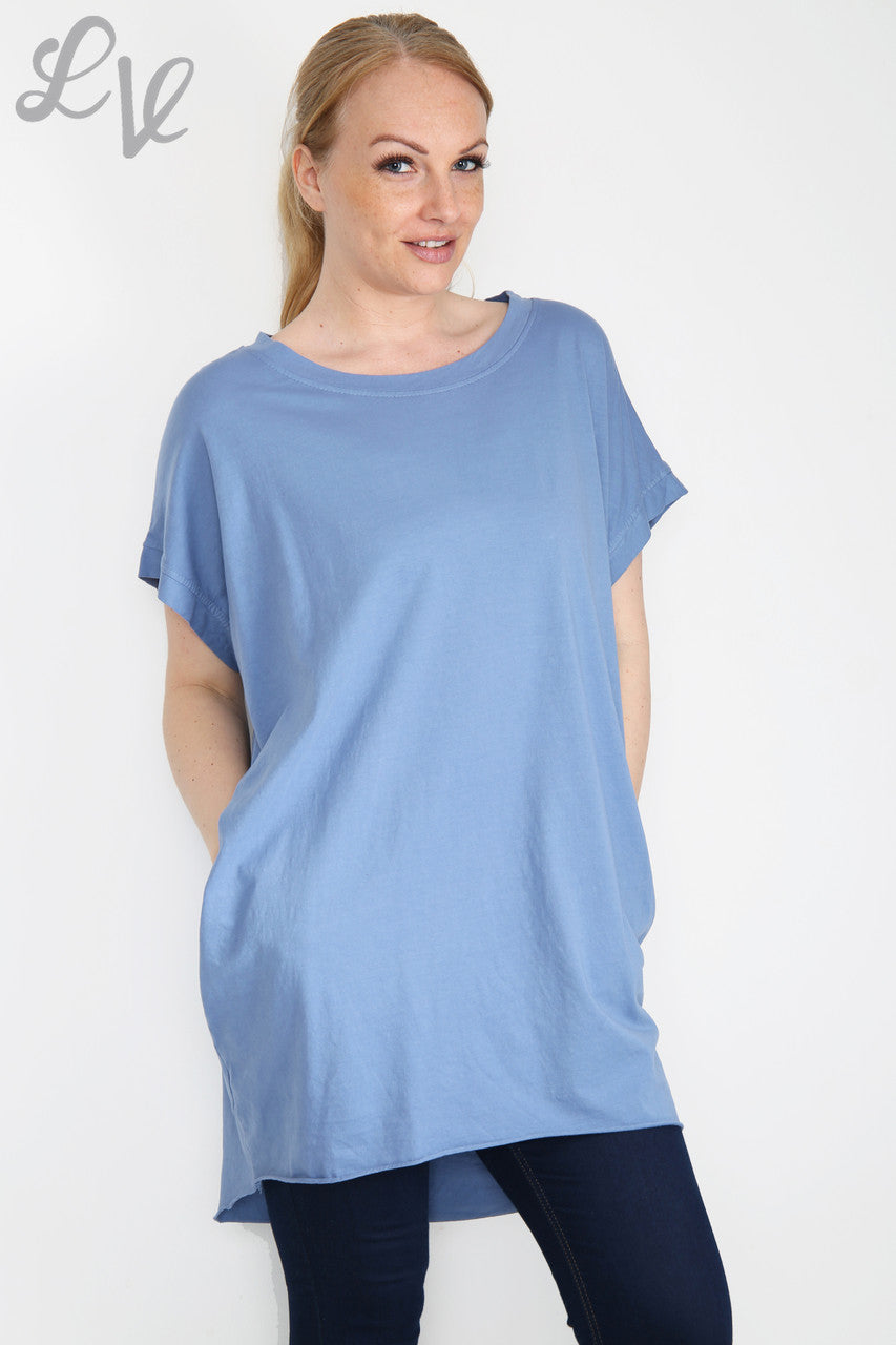 Dames Effen Eenvoudige Tuniektop Jeans Eenheidsprijs €5,99
