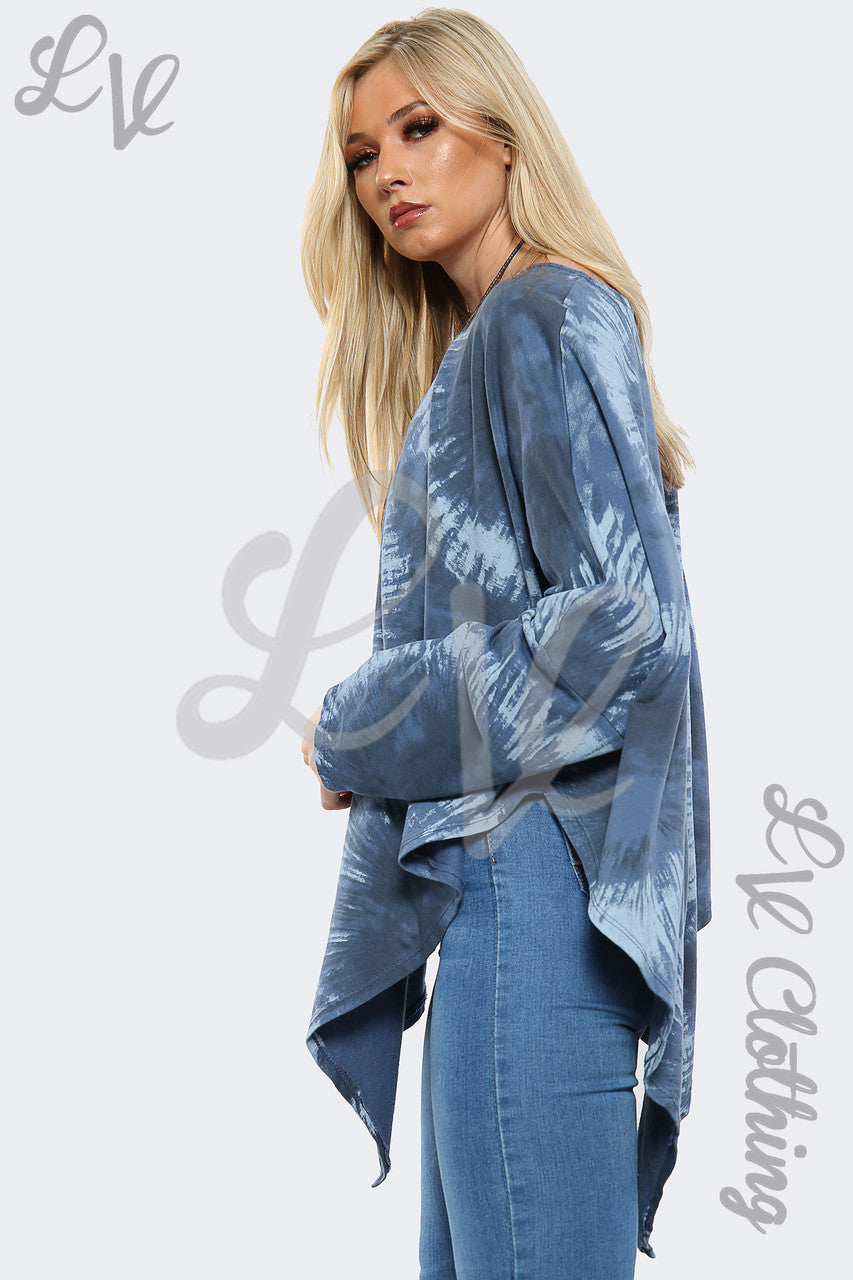 Dames Acid Wash V-Hals Top Denim - Stukprijs €8,99