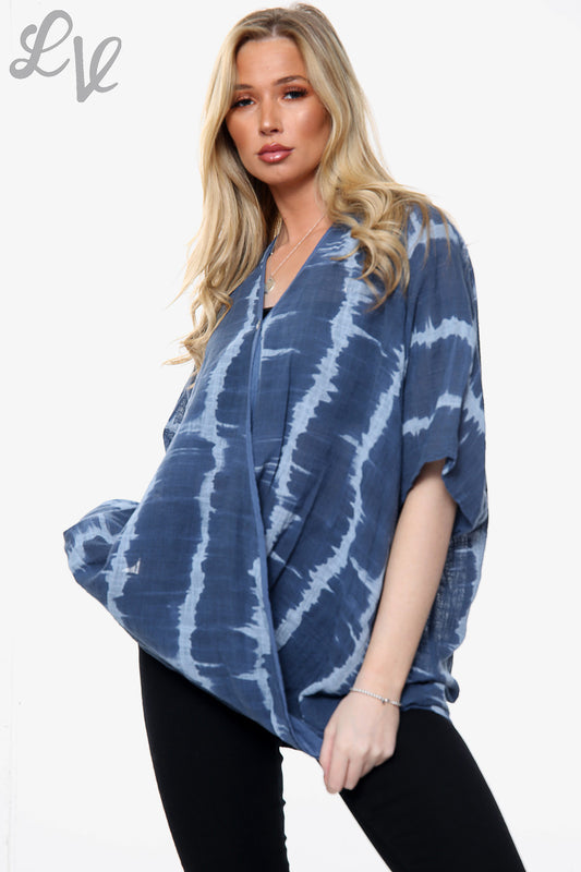 Ladies Tie Dye Print Floaty Top Denim Unit Price £14.99