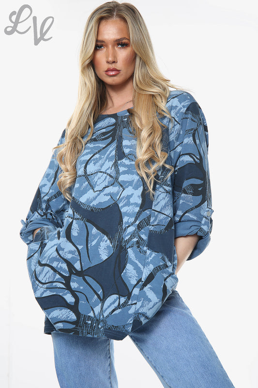 Ladies Abstract Print Top Denim Unit Price £11.99