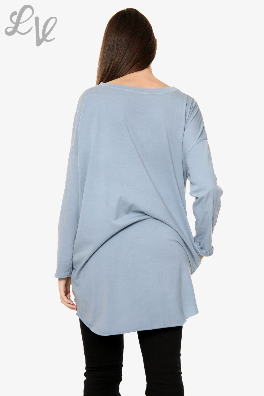 Ladies Squiggle Love Heart Top Denim Unit Price £10.99
