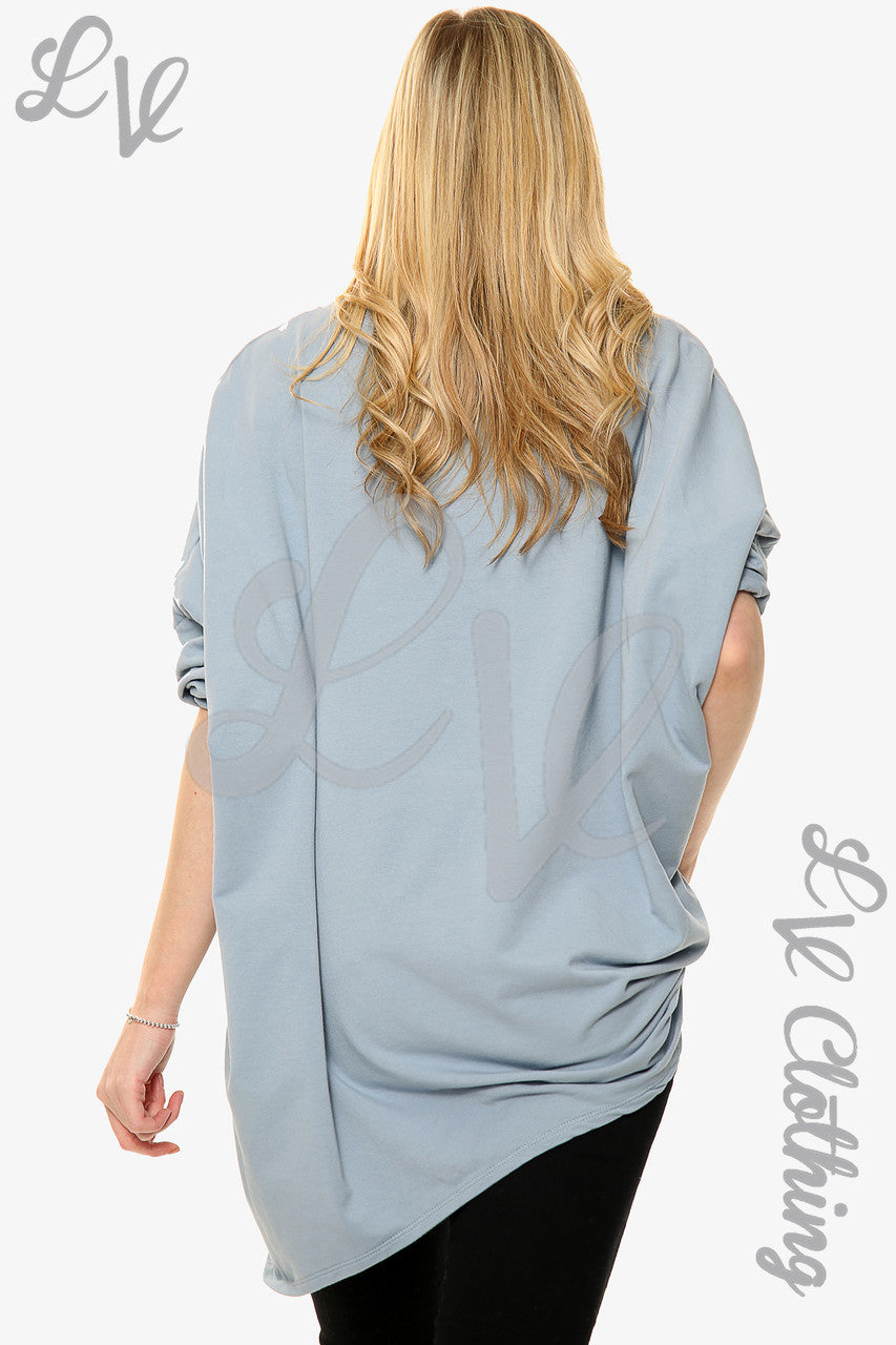 Ladies Paintbrush Shapes Print Sweatshirt Top Denim Unit Price £13.99