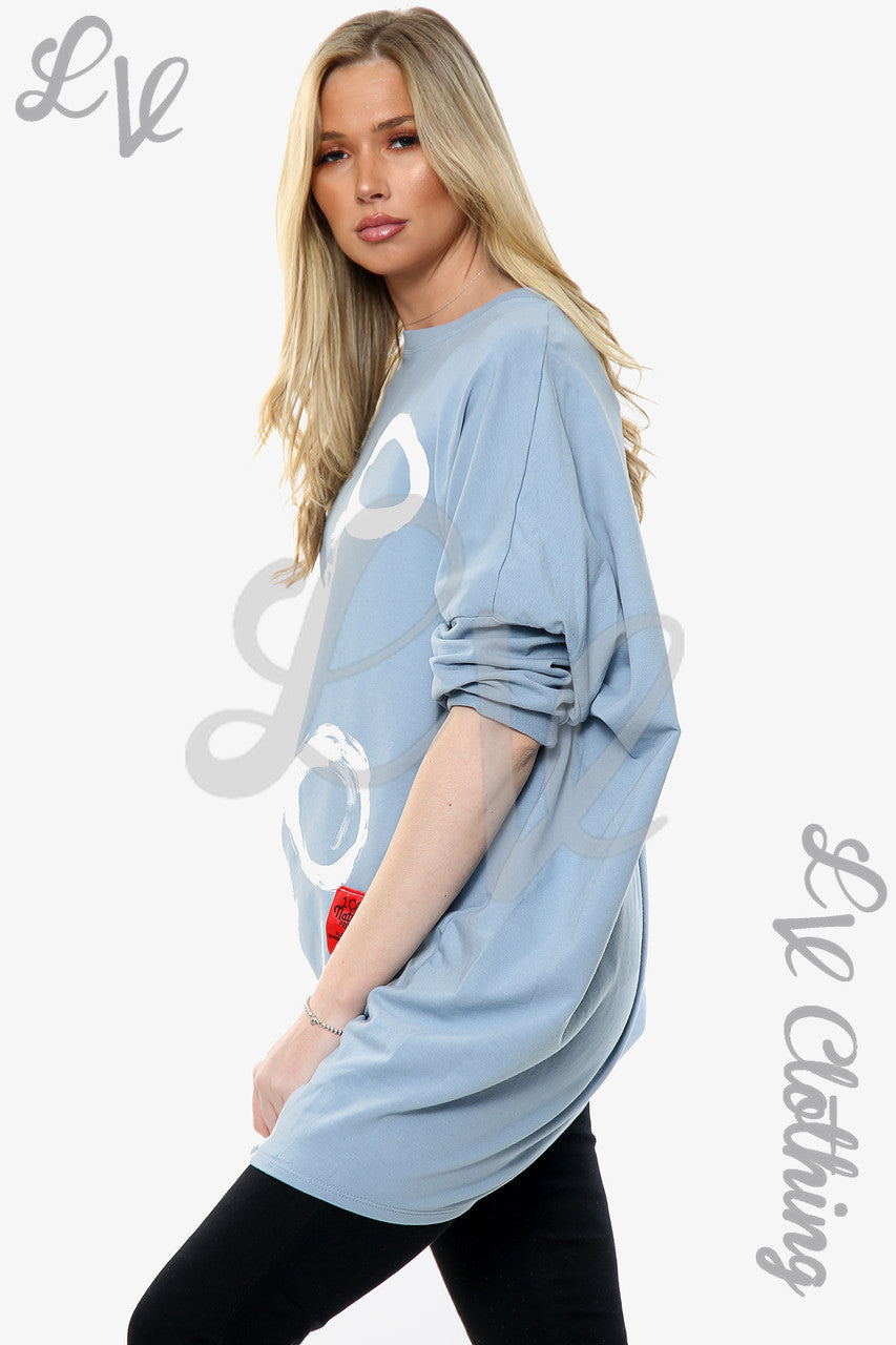Ladies Paintbrush Shapes Print Sweatshirt Top Denim Unit Price £13.99