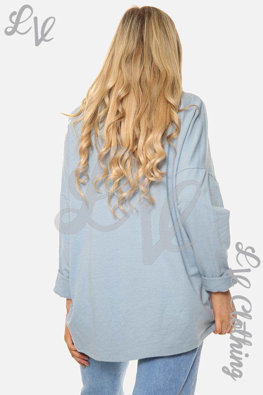 Ladies Foil Star Paintsplash Top Denim Unit Price WAS £13.99 NOW £6.99