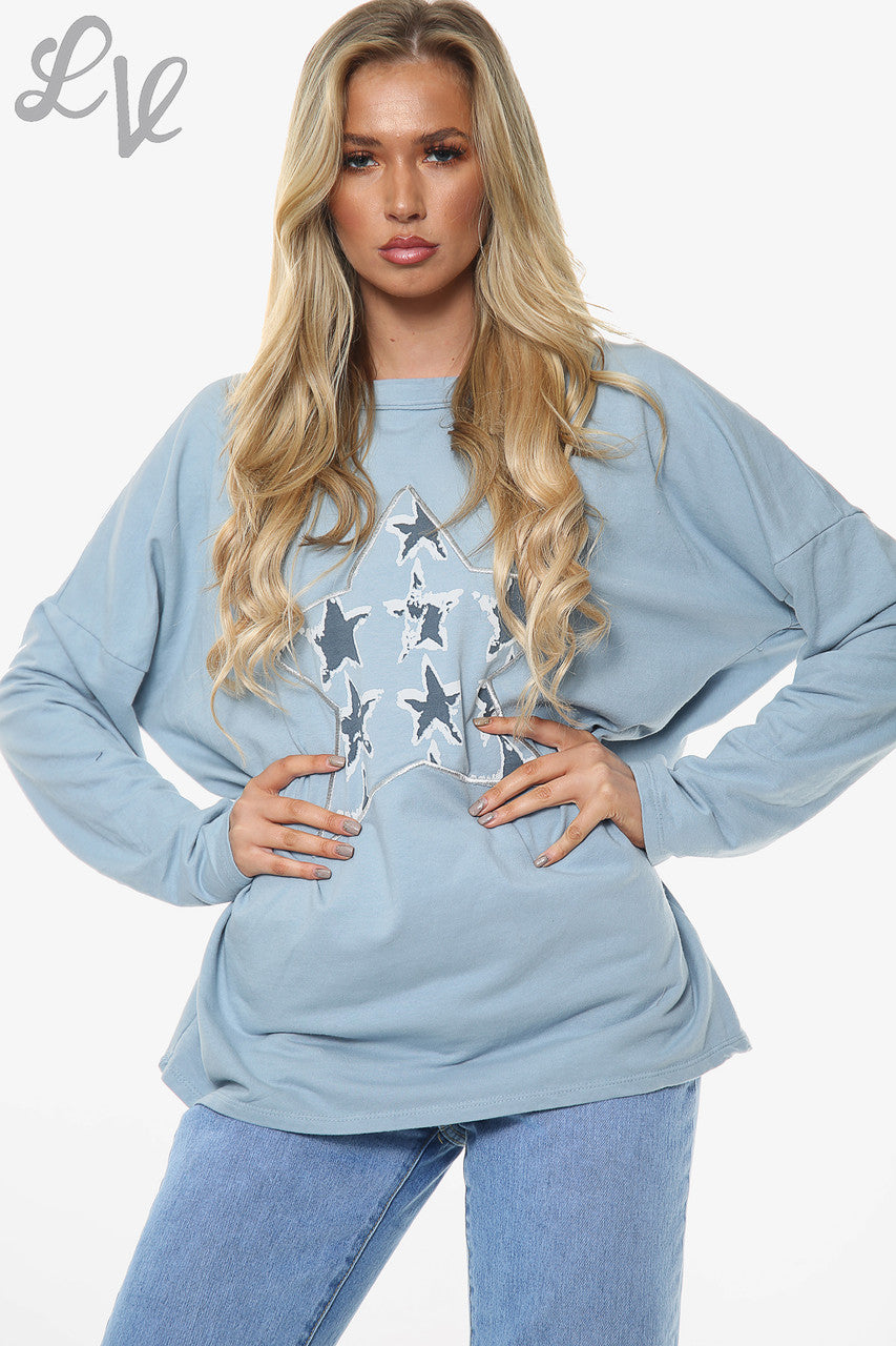 Dames Sterren In Sterren Top Spijkerstof Eenheidsprijs WAS € 13,99 NU € 10,49