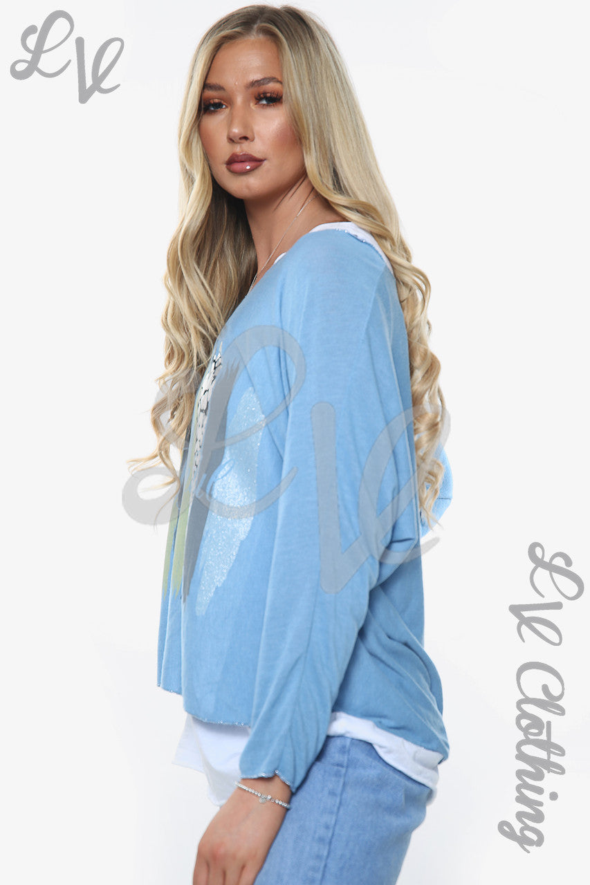 Ladies Beautiful Slogan 2 Layer Top Denim Unit Price £10.99
