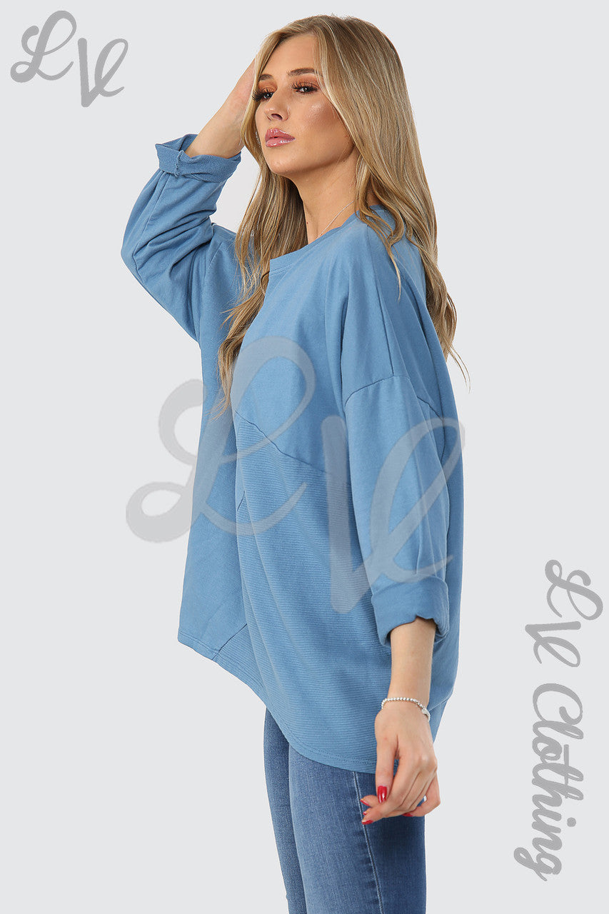 Ladies Ribbed Front Pocket Top Denim - Unit Price £8.99