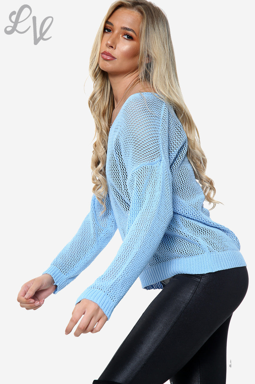Dames Fishnet Top Denimstukprijs € 9,99