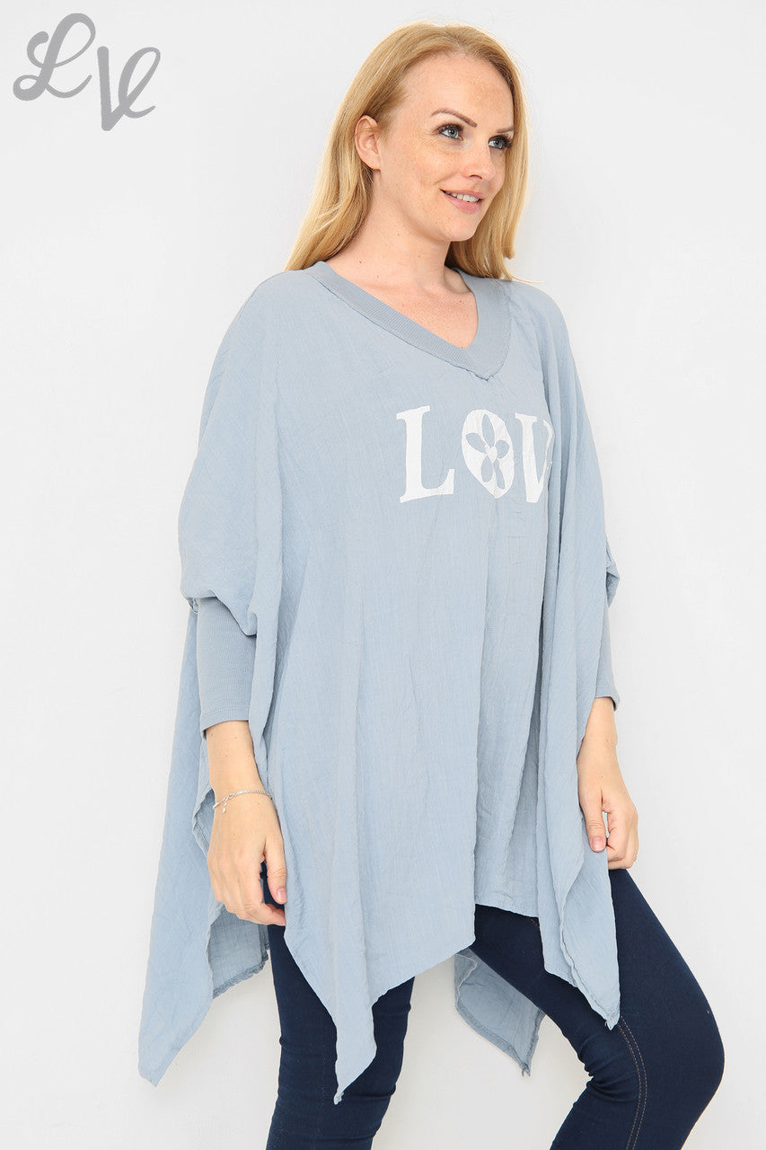 Dames Batwing Top Spijkerstof Eenheidsprijs WAS €9.99 NU €5.99