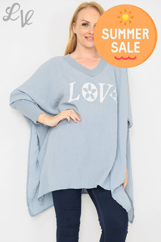 Ladies Love Batwing Top Denim Unit Price WAS £9.99 NOW £5.99
