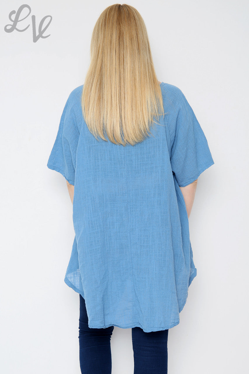 Dames Folie Ster Float Top Spijkerstof Eenheidsprijs € 9,99