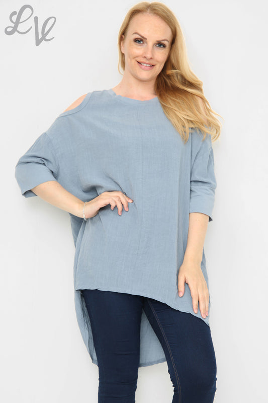 Ladies Cut Shoulder Top Denim Unit Price £9.99