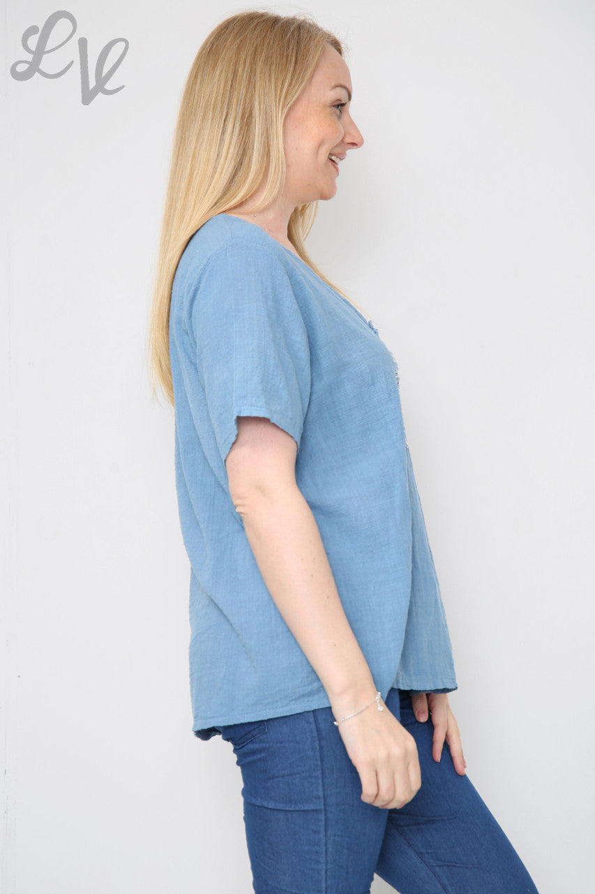 Damesfiets Pailletten Top Jeans Stukprijs £8.99