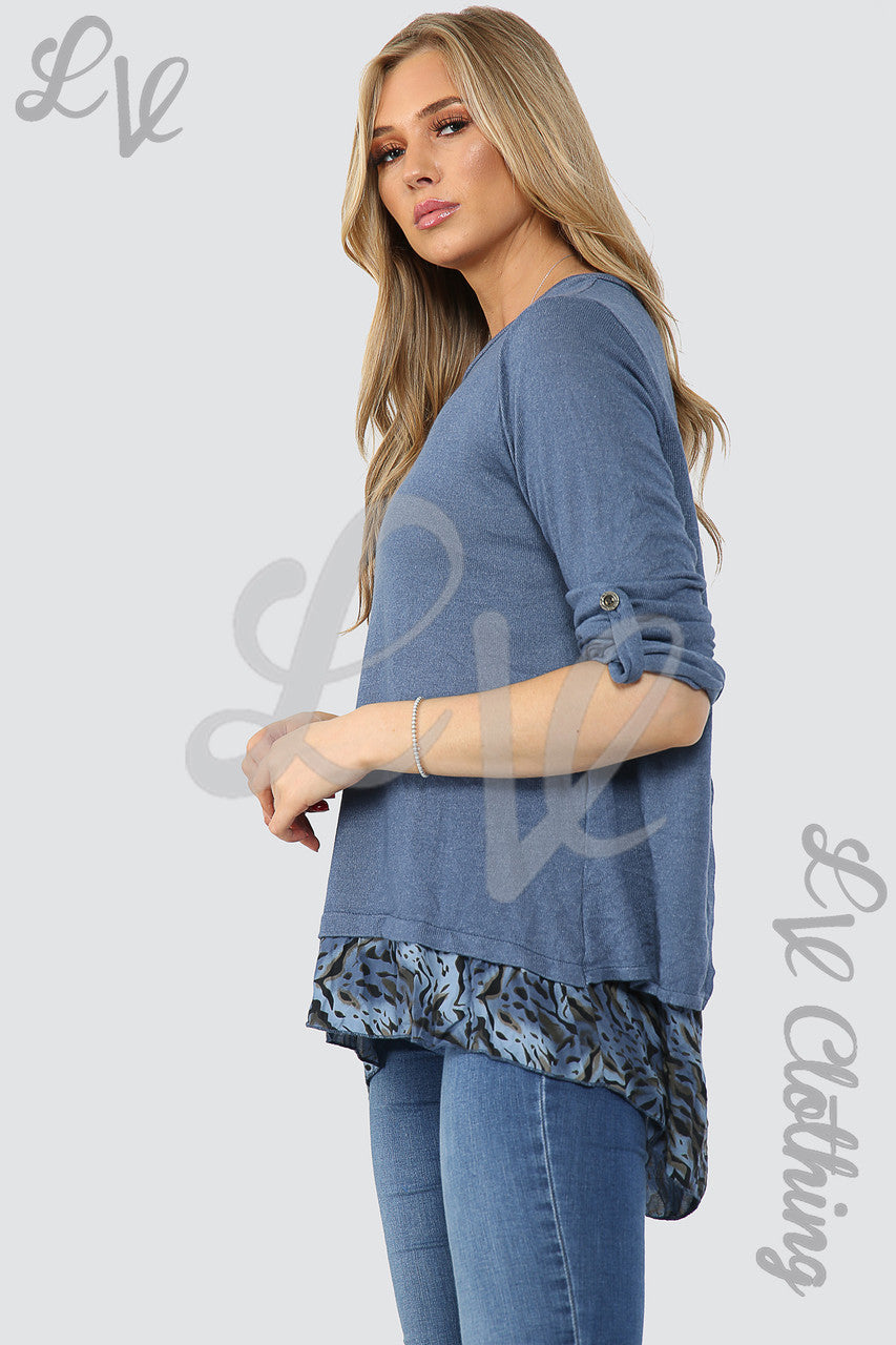 Dames Leopardprint Onderlaag Top Denim - Stukprijs € 12,99