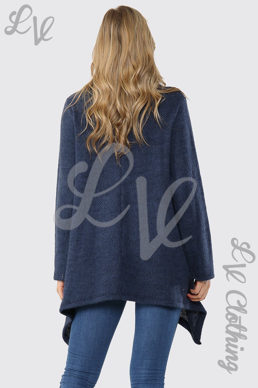Dames gebreide tuniek trui met sjaal spijkerstof £11,99£12,99