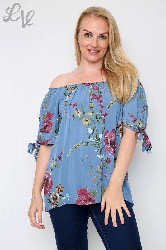 Ladies Floral Print Gypsy Style Top Denim Unit Price £9.99