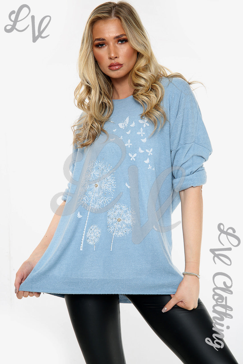 Ladies Dandelion & Butterfly Graphic Top Denim Unit Price WAS 12.99 NOW £7.99