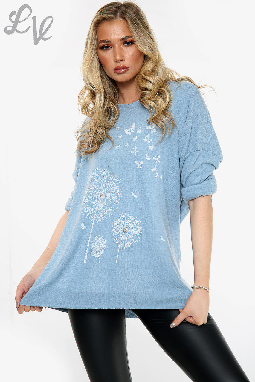 Ladies Dandelion & Butterfly Graphic Top Denim Unit Price WAS 12.99 NOW £7.99