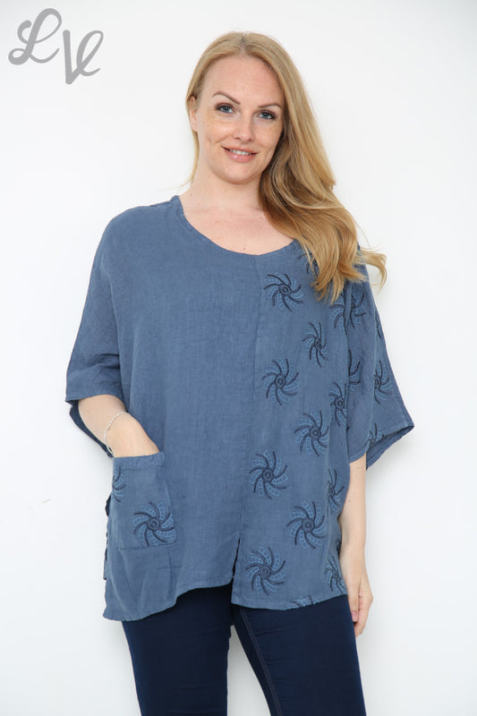 Ladies Embroidered Pattern Top Denim Unit Price £13.99