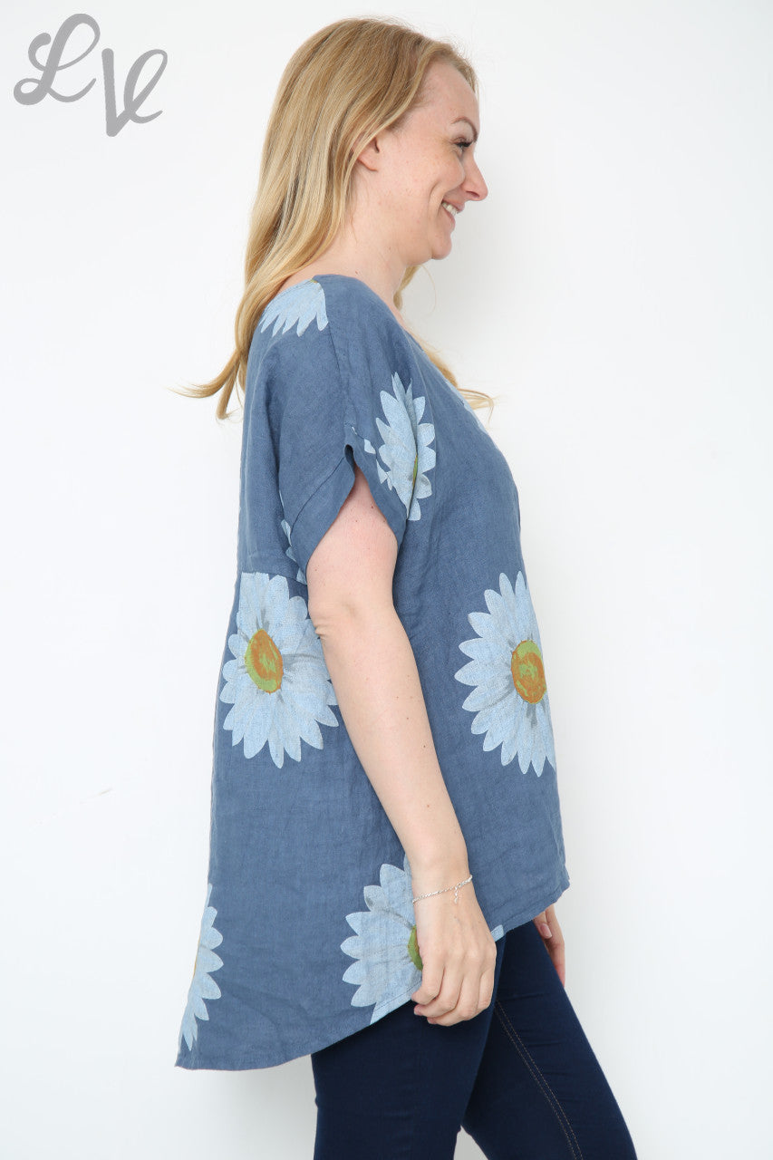 Dames Daisy Top met Knoopsluiting achterkant Jeans Eenheidsprijs € 10,99
