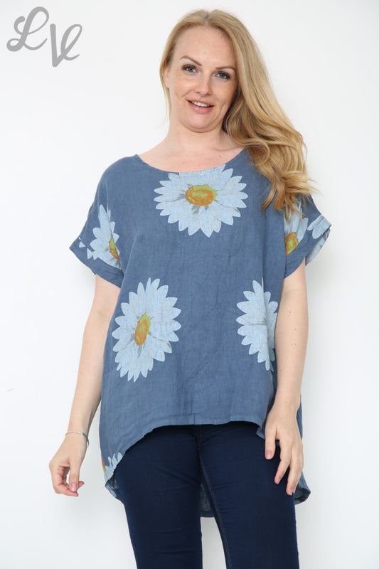 Ladies Daisy Button Back Top Denim Unit Price £10.99