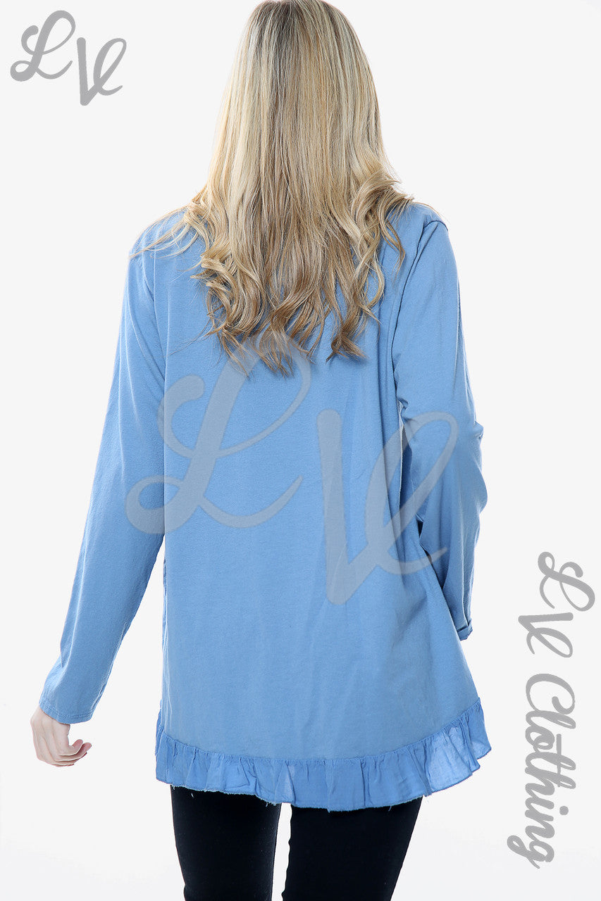 Dames Top met Verenprint Grafische Jeansstukprijs WAS €10,99 NU €5,49