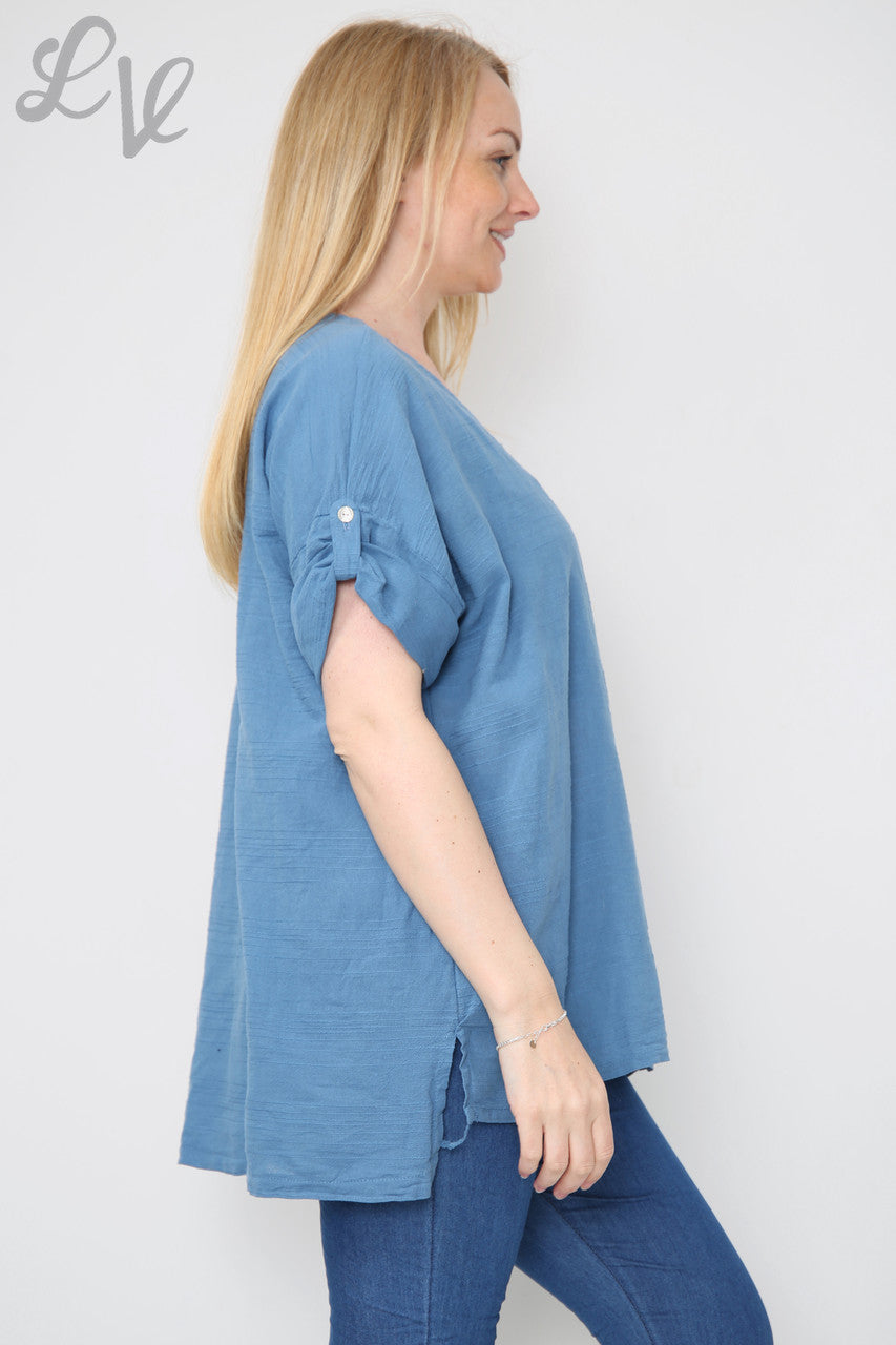 Ladies Linen Pocket Front Top Denim Unit Price £9.99