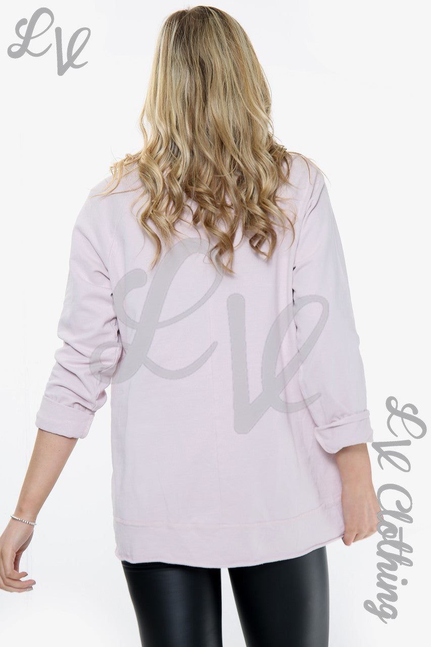 Dames 'Love yourself' Grafische Top Oudroze Prijs WAS £11.99 NU £5.99