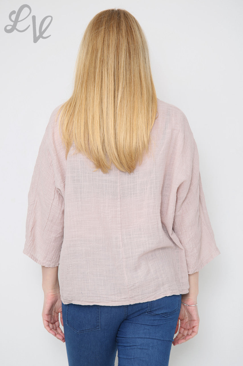 Dames Paardenbloem Hart Top Dusty Pink Prijs per stuk € 7,99
