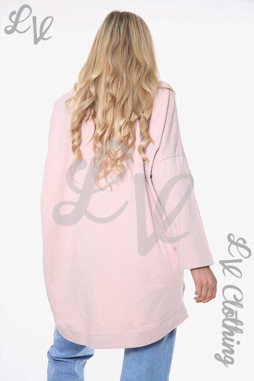 Ladies Be Kind Sweatshirt Top Dusty Pink Unit Price WAS £13.99 NOW £10.49