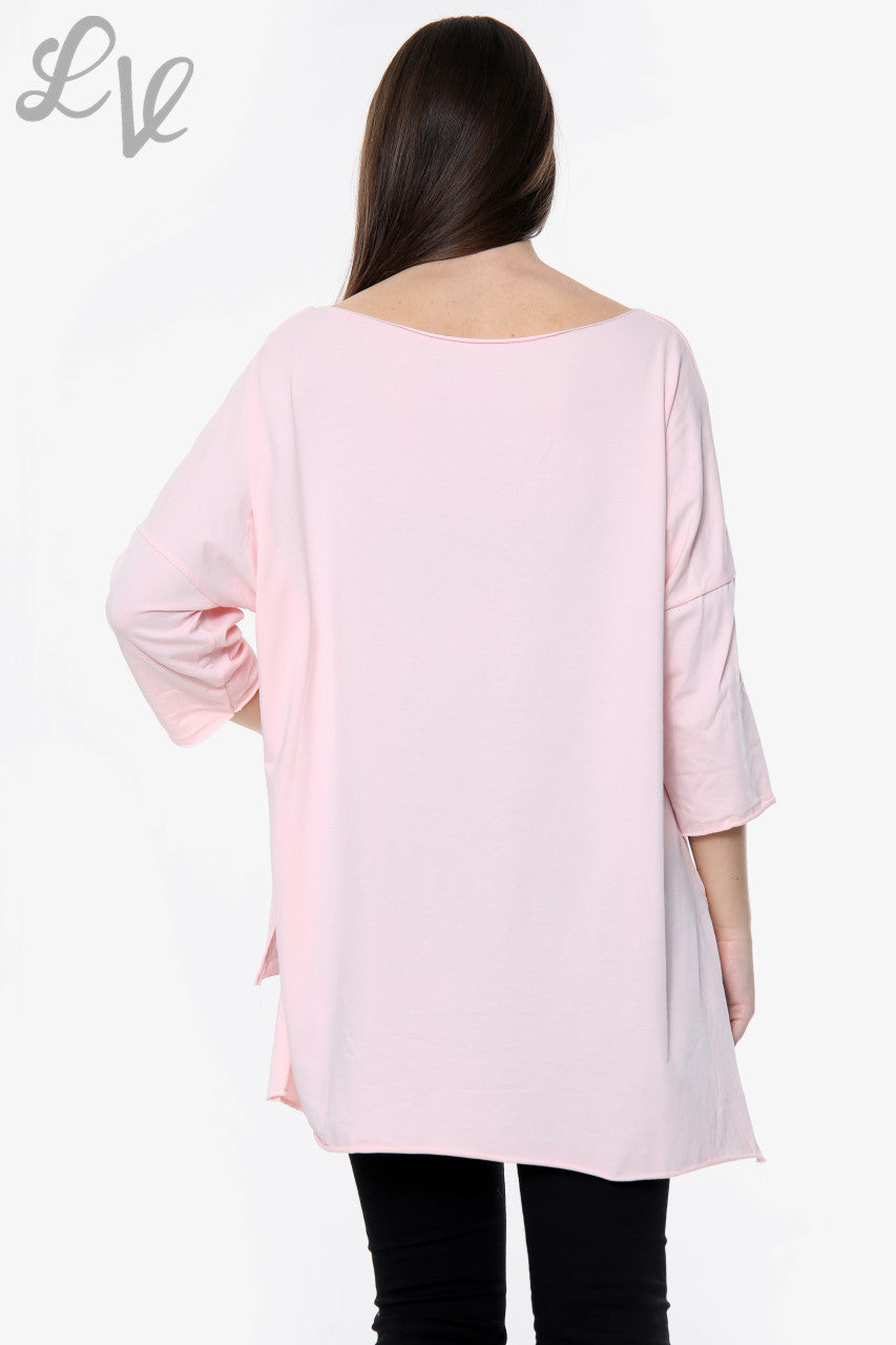 Dames 'We Love Karl' Top met Folieprint Stofroze Stukprijs WAS £5,99 NU £2,99