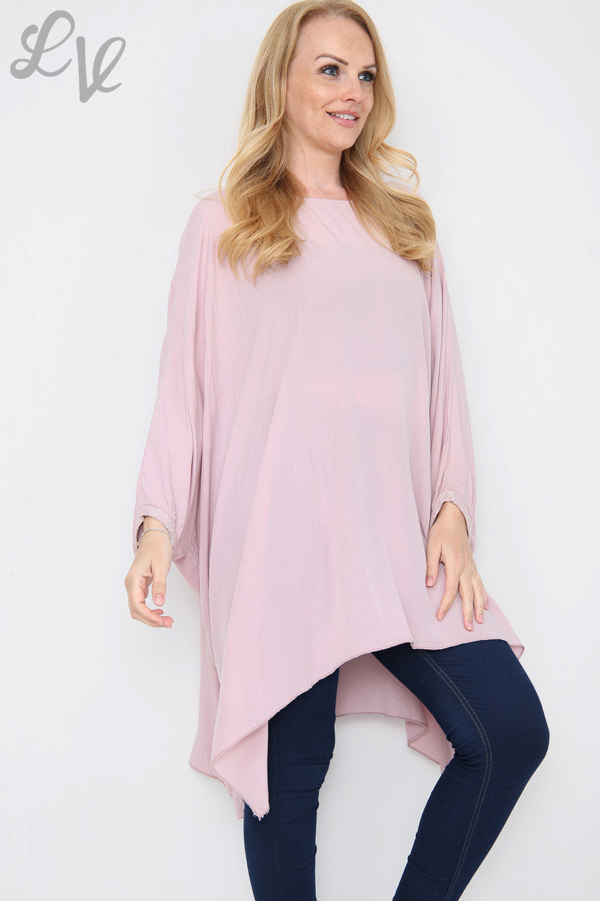 Dames Floaty Batwing Top Oudroze Prijs per stuk € 8,99