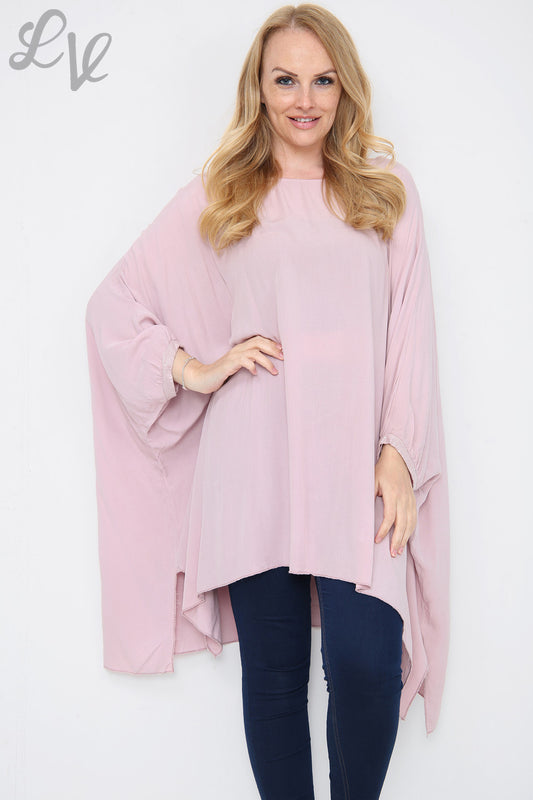 Ladies Floaty Batwing Top Dusty Pink Unit Price £8.99
