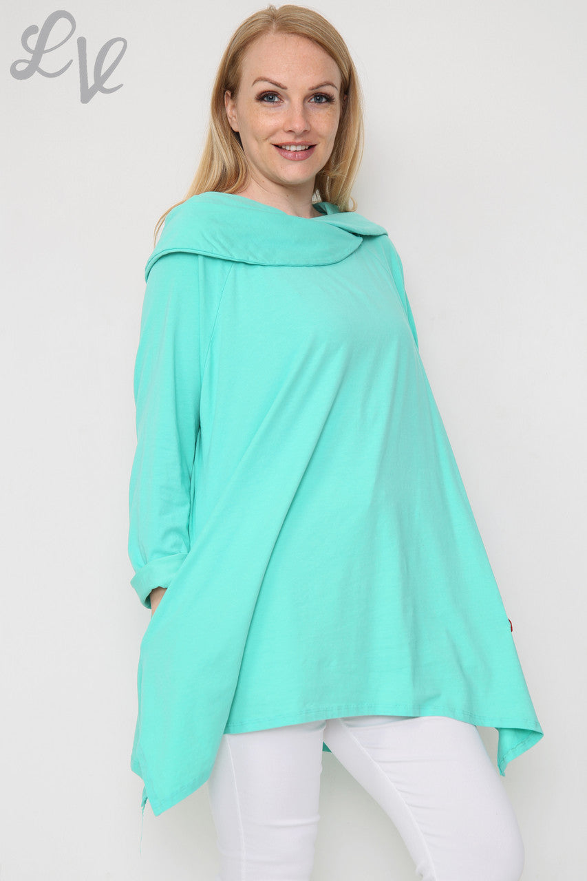 Dames Sweatshirt Top met gedrapeerde schouders Jade Eenheidsprijs WAS €13,99 NU €6,99